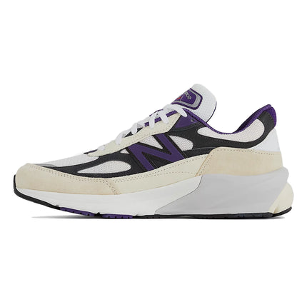 New Balance Unisex Made in USA 990v6 White with Black Plum and Phantom U990WB6