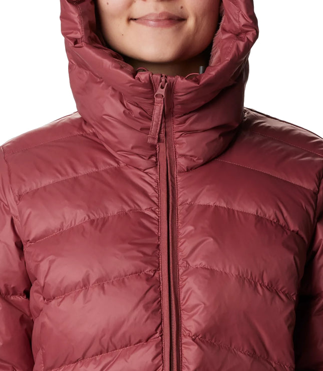 Columbia Women's Autumn Park Down Hooded Mid Jacket Beetroot