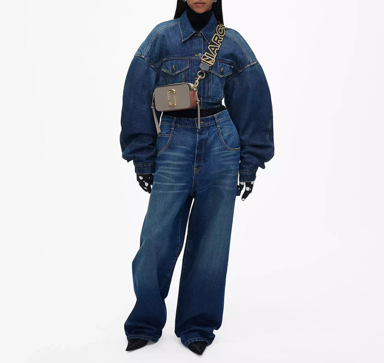 Marc Jacobs Women's The Snapshot Crossbody Bag New Cement Multi