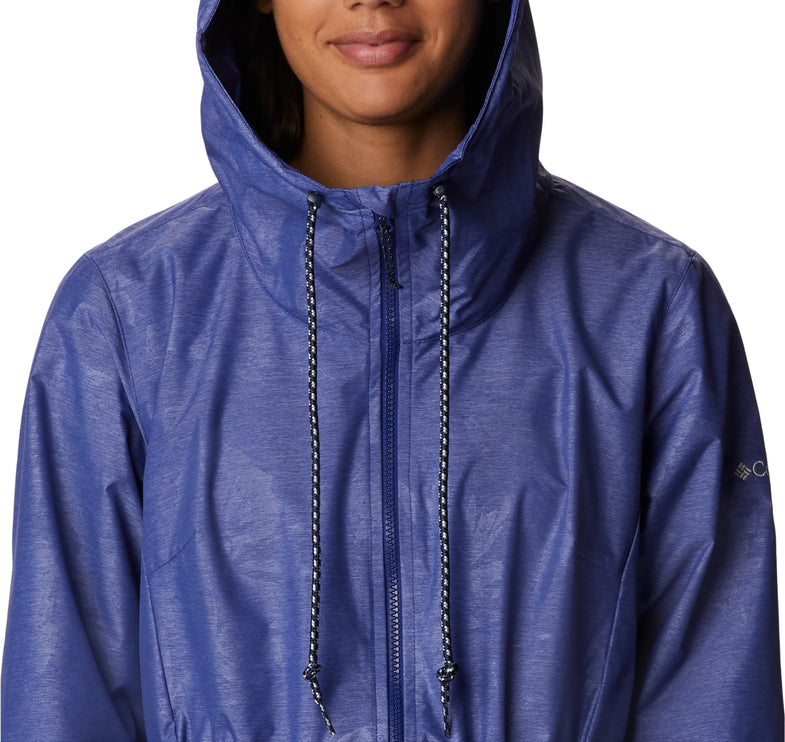 Columbia Women's Lillian Ridge Rain Shell Dark Sapphire Wisterian Emboss - Özel İndirim - Hemen Kargoda