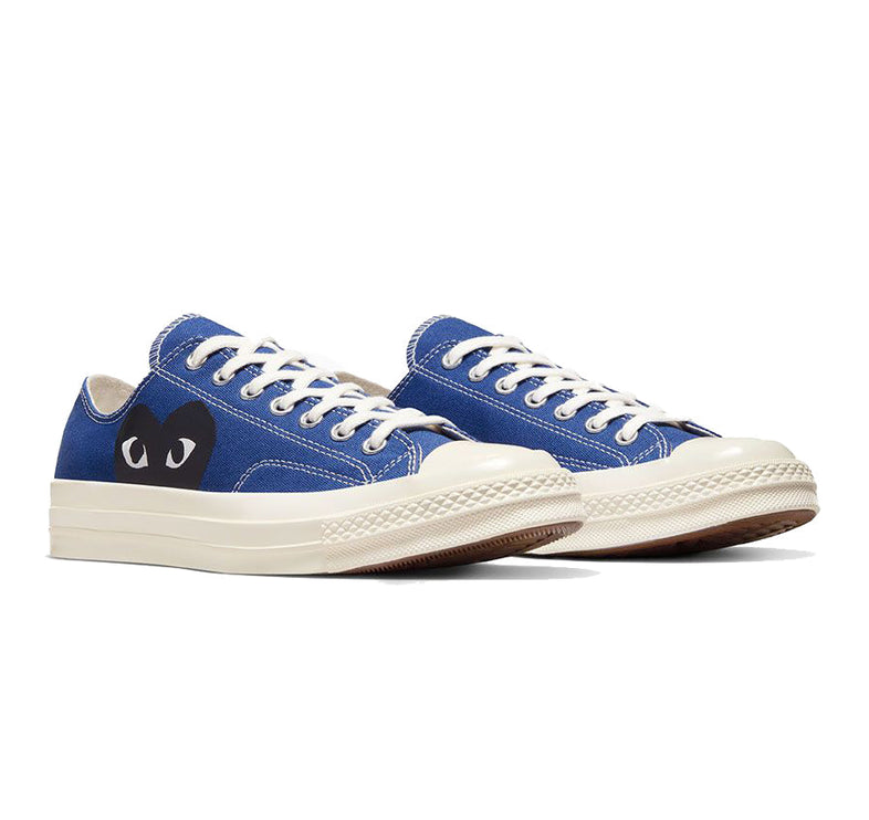 Converse x Comme des Garçons PLAY Chuck 70 Low Top Blue/Black/Egret - Özel İndirim