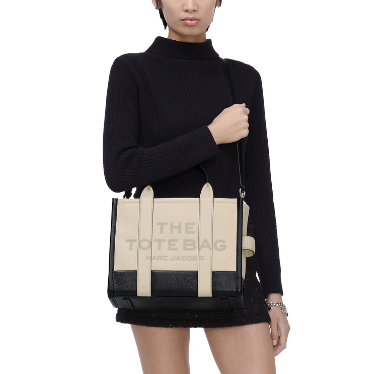 Marc Jacobs Women's The Colorblock Medium Tote Bag Ivory Multi