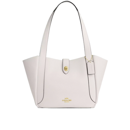 Coach Women's Hadley Turnlock Tote Bag Gold/Chalk