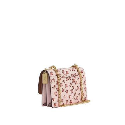 Coach Women's Klare Crossbody Bag With Rose Print Gold/Blush Multi