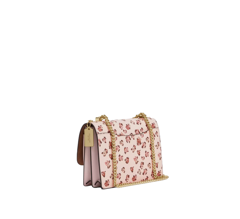 Coach Women's Klare Crossbody Bag With Rose Print Gold/Blush Multi