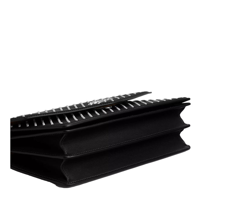 Coach Women's Klare Envelope Crossbody Bag With Rivets Black/Silver