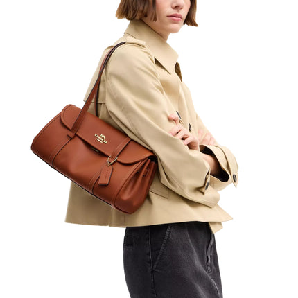 Coach Women's Bridget Flap Shoulder Bag Gold/Tan