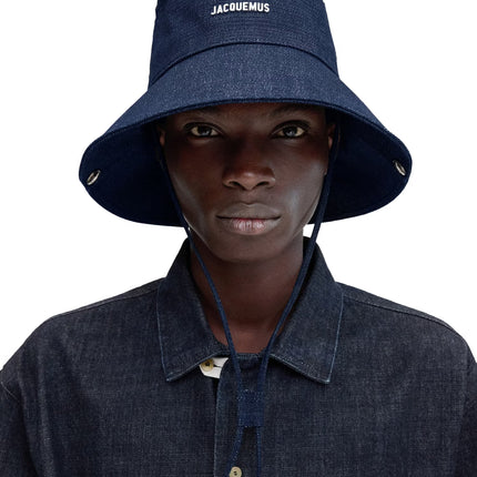 Jacquemus Unisex The de-Nîmes Denim Bucket Hat Navy