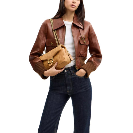 Coach Women's Tabby Shoulder Bag 26 With Quilting Brass/Biscuit