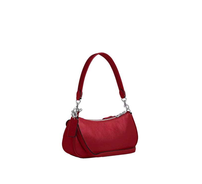 Coach Women's Ashton Bag Glazed Leather Red/Silver