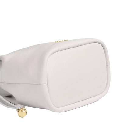 Coach Women's Faye Mini Drawstring Bag With Ruching Gold/Chalk