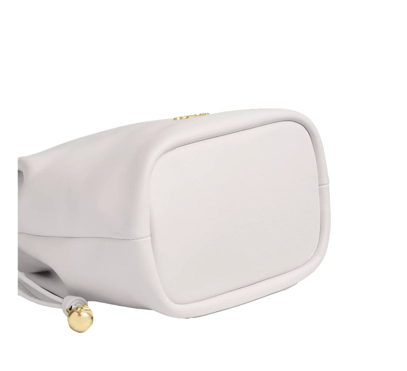 Coach Women's Faye Mini Drawstring Bag With Ruching Gold/Chalk