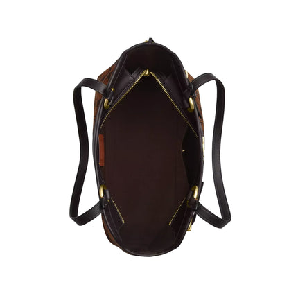 Coach Women's Easton Tote Bag In Signature Chenille Smooth Leather/Gold