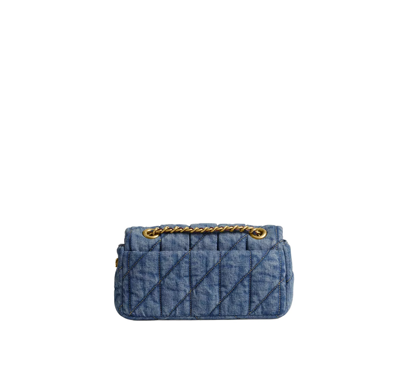 Coach Women's Tabby Shoulder Bag 20 With Quilting Denim/Brass/Indigo