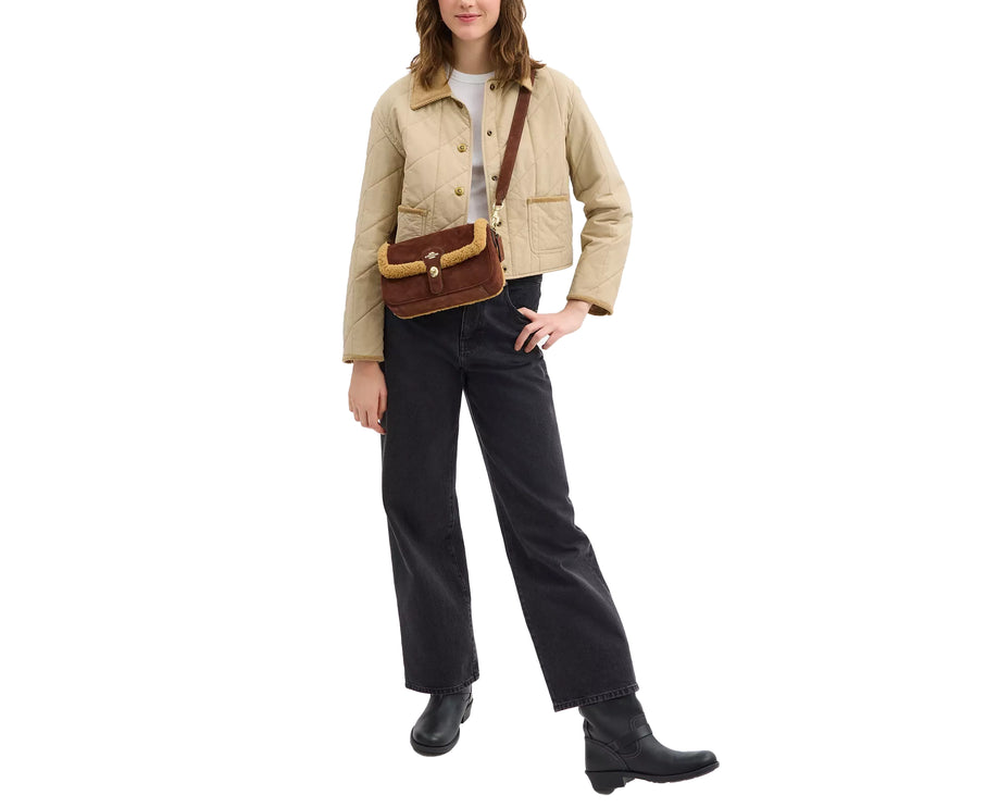 Coach Women's Hadley Shoulder Bag Gold/Vintage Brown Multi