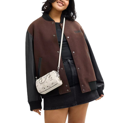 Coach Women's Mini Rowan Crossbody Bag With Star Print White/Silver