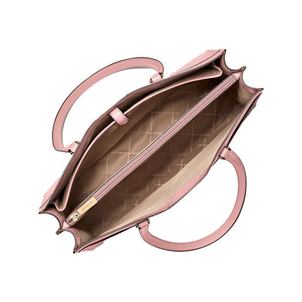 Michael Kors Women's Jet Set Travel Large Saffiano Leather Pocket Tote Bag Powder Blush/Gold