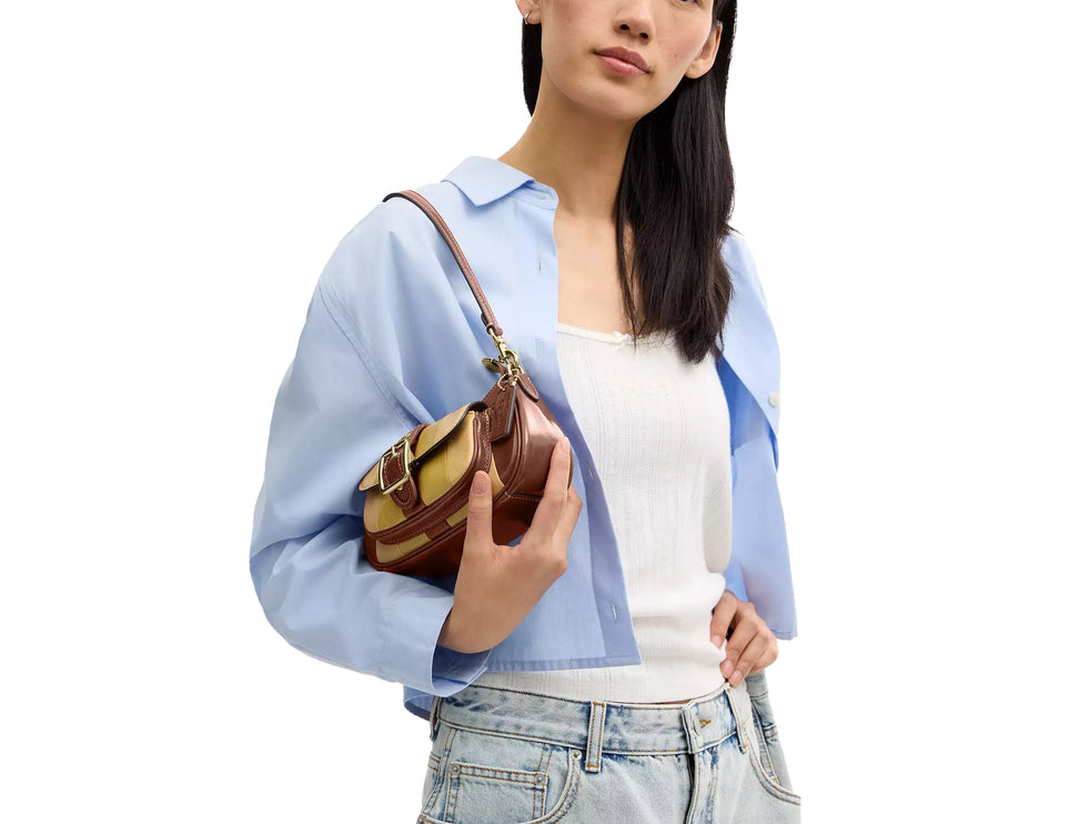 Coach Women's Ashton Mini Shoulder Bag Gold/Redwood Multi