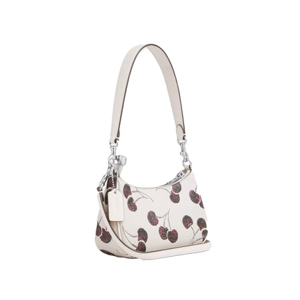 Coach Women's Teri Mini Crossbody Bag With Cherry Print White/Silver