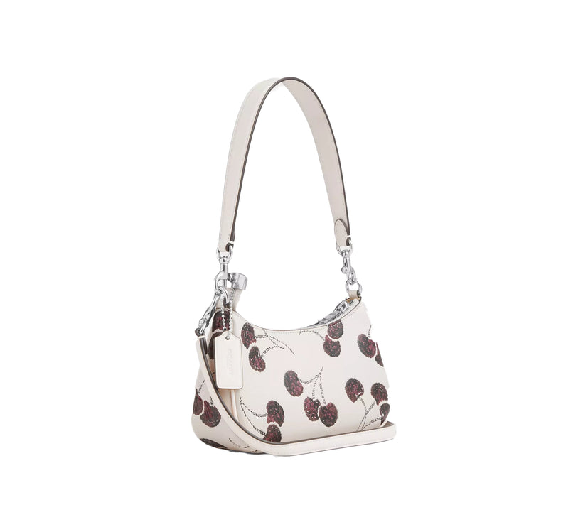 Coach Women's Teri Mini Crossbody Bag With Cherry Print White/Silver