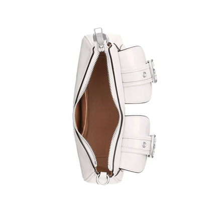 Coach Women's Ashton Bag Glazed Leather White/Silver