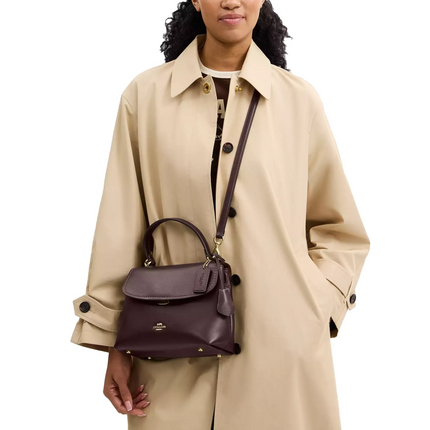 Coach Women's Emory Top Handle Bag Gold/Espresso