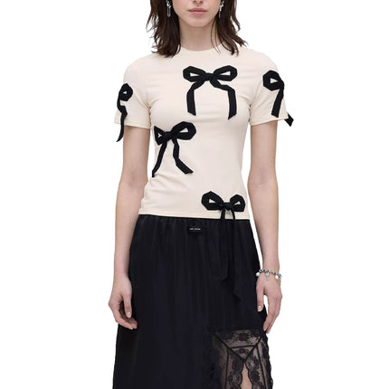 Marc Jacobs Women's Bow Shrunken Tee White