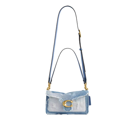 Coach Women's Tabby Shoulder Bag 26 With Repurposed Denim Patchwork Brass/Denim