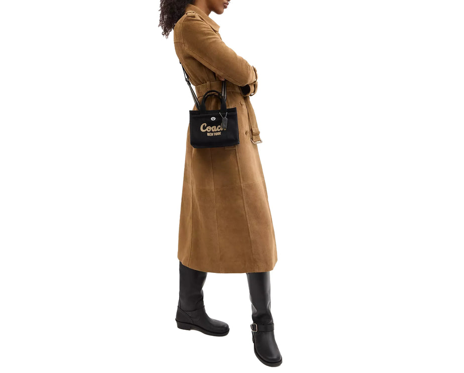 Coach Women's Cargo Tote Bag 20 Silver/Black