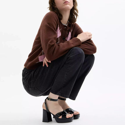 Coach Women's Block Heel Sandal Black