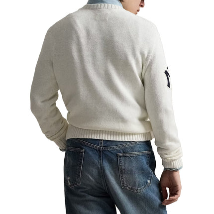 Polo Ralph Lauren Men's Polo Ralph Lauren Yankees Bear Sweater Deckwash White Combo