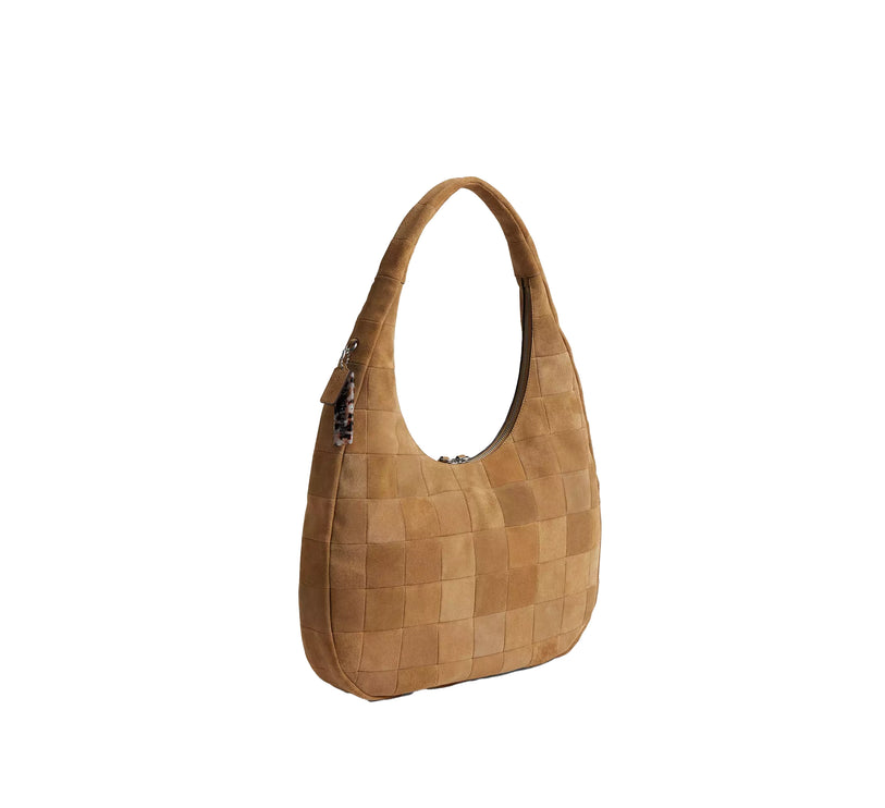 Coach Women's Alter/Ego Large Crescent Shoulder Bag In Upcrafted Suede upcrafted™ Leather/Sand Suede