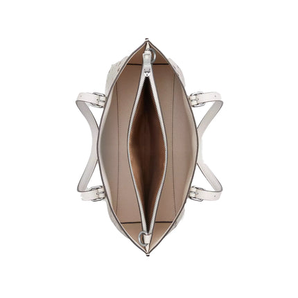 Coach Women's Mollie Tote Bag 25 With Star Print Novelty Leather/White/Silver