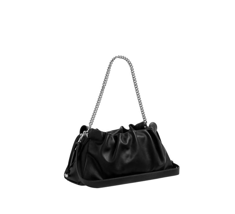 Coach Women's Faye Large Shoulder Bag Silver/Black