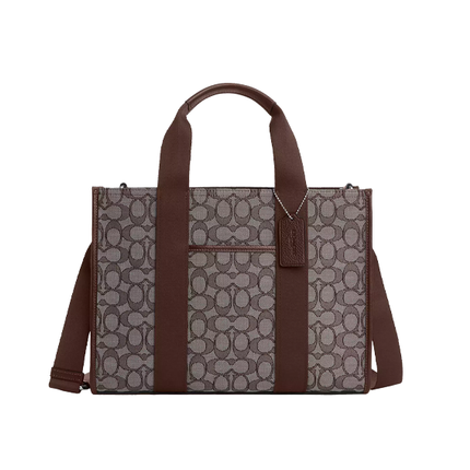 Coach Women's Smith Tote Bag In Signature Jacquard Silver/Oak/Maple