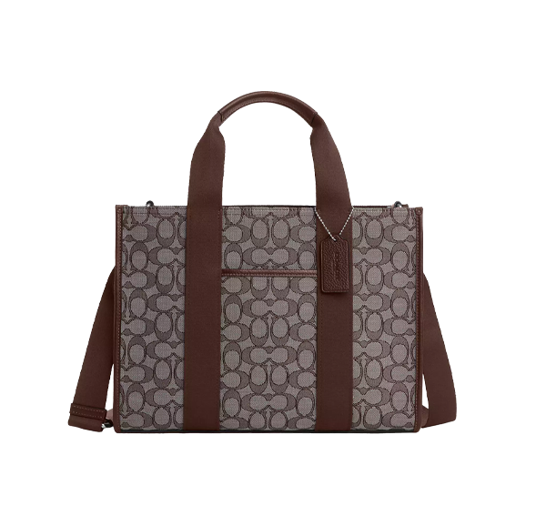 Coach Women's Smith Tote Bag In Signature Jacquard Silver/Oak/Maple