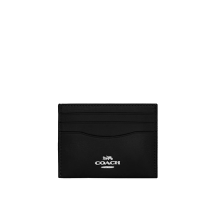 Coach Women's Slim Id Card Case Silver/Black