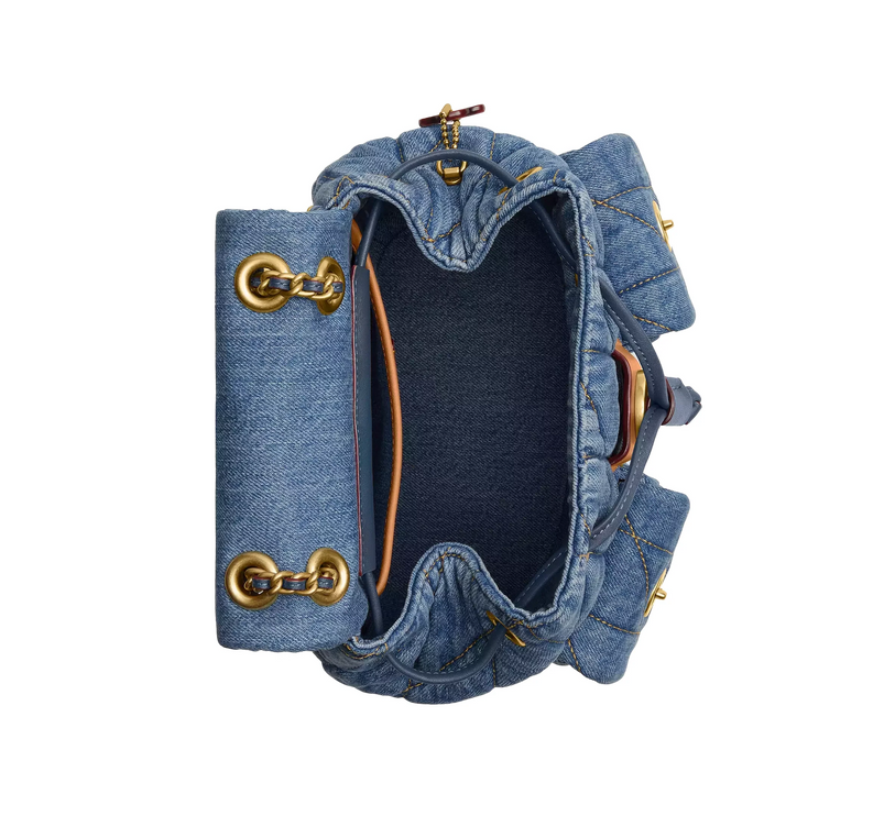 Coach Women's Tabby Backpack With Quilting Brass/Indigo