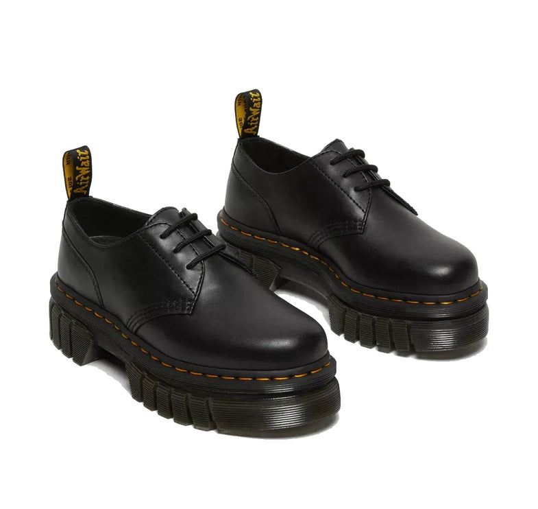 Dr. Martens Women's Audrick Nappa Leather Platform Shoes Black