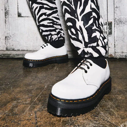 Dr. Martens Women's 1461 Smooth Leather Platform Shoes White