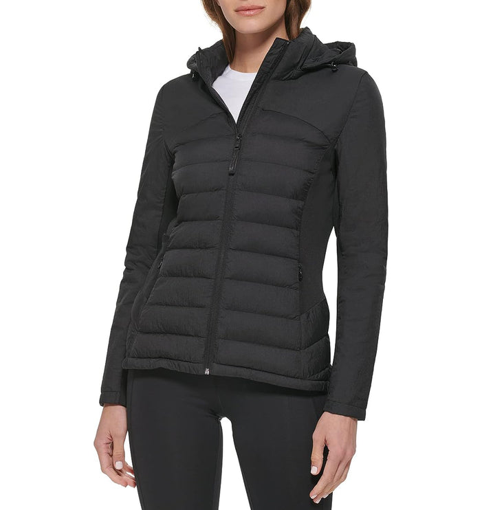 Calvin Klein Women's Crinkle Puffer Jacket Black - Özel İndirim - Hemen Kargoda