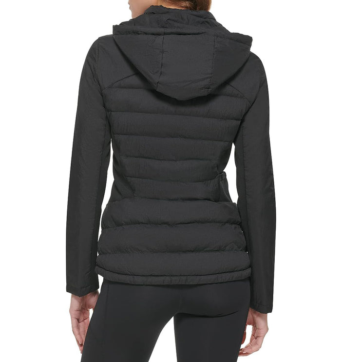 Calvin Klein Women's Crinkle Puffer Jacket Black - Özel İndirim - Hemen Kargoda