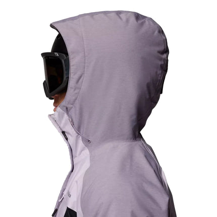 Columbia Women's Snowy Summit Insulated Jacket Lavender Pearl/Black/Shl Prpl Crss Dy