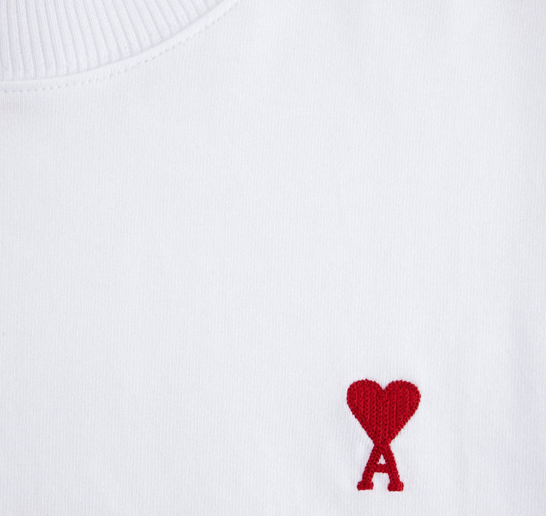AMI Alexandre Mattiussi Unisex Ami de Coeur Long Sleeves T-Shirt White