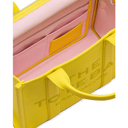 Marc Jacobs Women's The Leather Medium Tote Bag Daisy Yellow