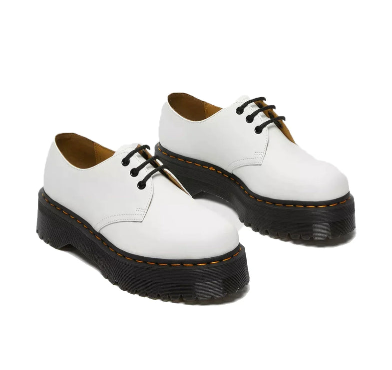 Dr. Martens Women's 1461 Smooth Leather Platform Shoes White