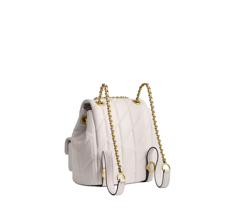 Coach Women's Tabby Backpack With Pillow Quilting Brass/Chalk