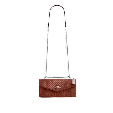 Coach Women's Klare Envelope Crossbody Bag With Rivets Smooth Leather/Silver