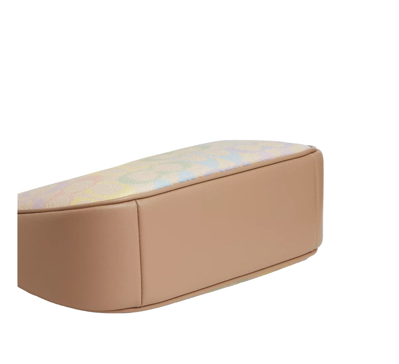 Coach Women's Teri Shoulder Bag In Rainbow Signature Canvas Silver/Sand Multi