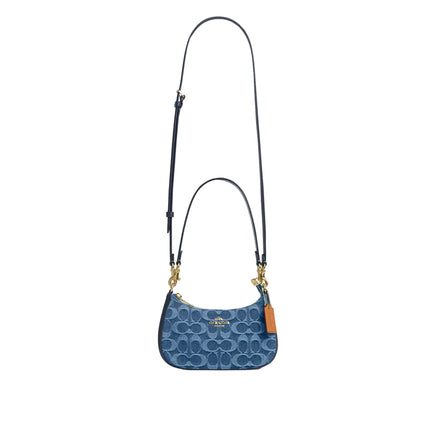Coach Women's Teri Mini Crossbody Bag In Signature Denim Gold/Indigo